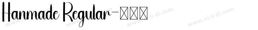 Hanmade Regular字体转换